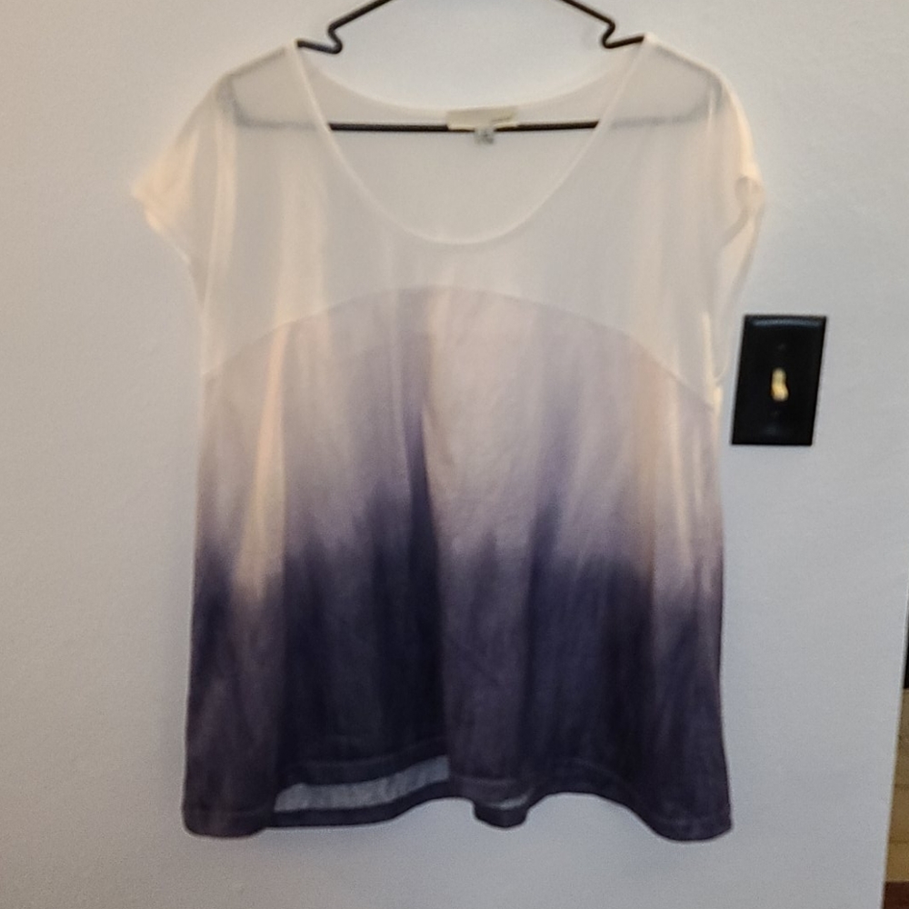 White to purple gradient shirt